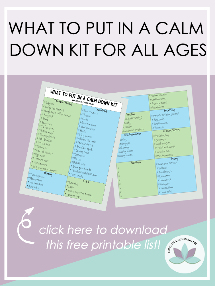 Anxiety in Children Free Printable Calm Down Kit Download