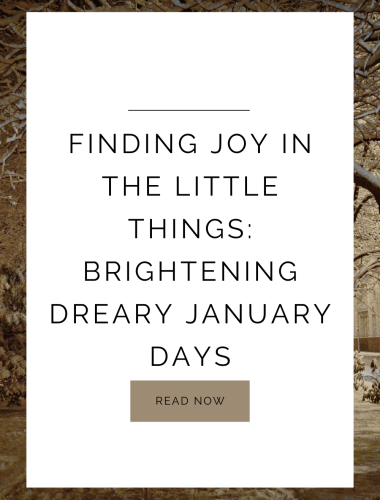 Finding Joy in the Little Things: Brightening Dreary January Days