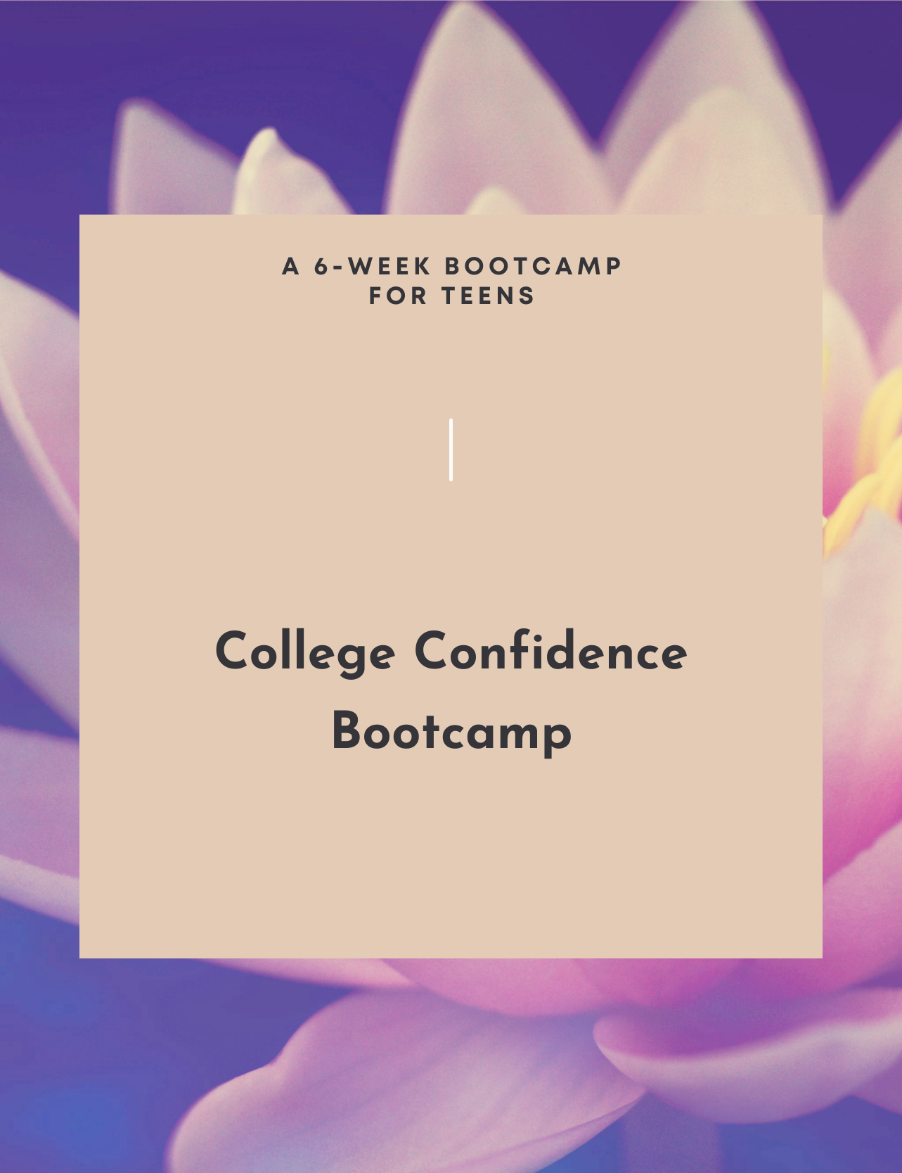 🥾 College Confidence Bootcamp 🥾 College Confidence Bootcamp